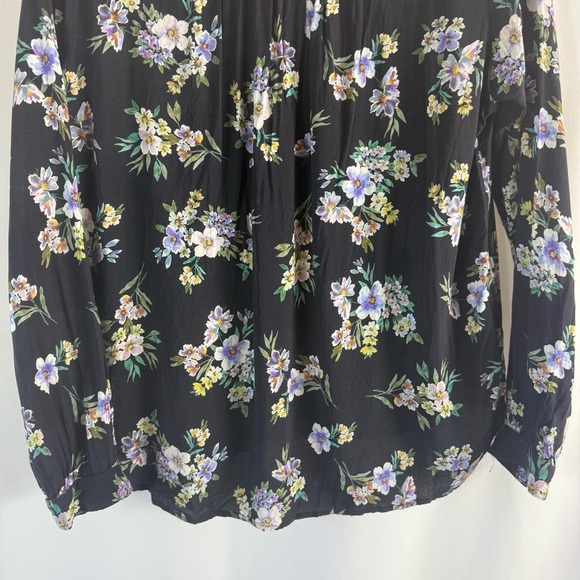 Velvet Black Floral Blouse WornOnTV: Size L - Picture 15 of 16